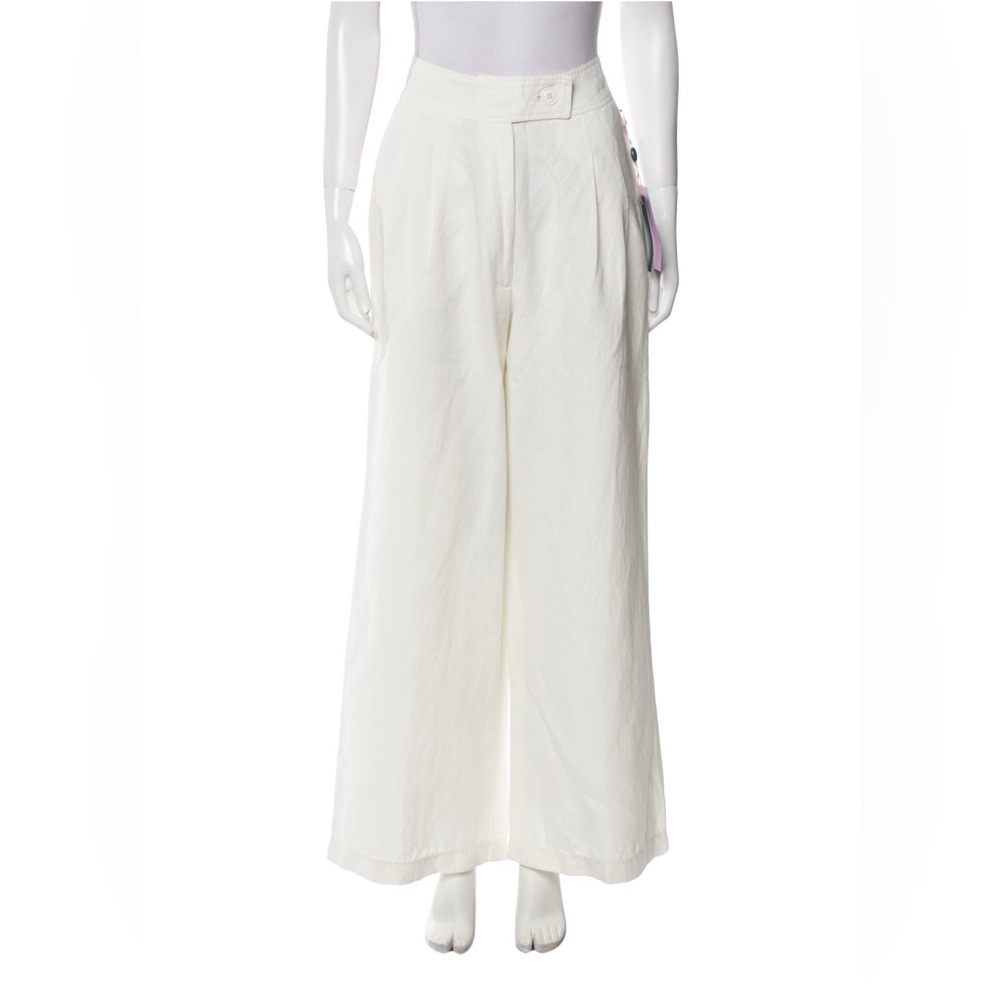 Posse High Waist Wide Leg Pants in white size XS